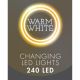 32. CHRISTMAS TREE LIGHTS LIGHT CURTAIN OUTSIDE/INSIDE 240 LED 600X60CM WITH REMOTE CONTROL WARM WHITE