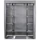 TEXTILE WARDROBE 175x133x43CM DARK GREY 28873