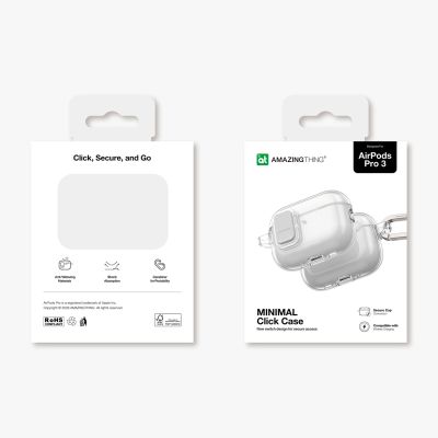 5. AmazingThing AirPods Pro 3 Minimal Case Clear