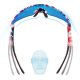 3. Rockbros Polarized Cycling Glasses with UV Protection and Corrective Insert Blue Lenses - USA Pattern - White