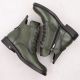 5. Women's lace-up and zippered green ankle boots Potocki SZ12179