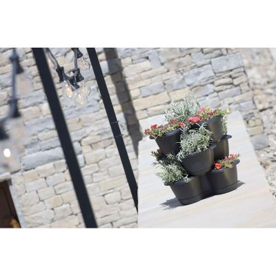 4. VERTICAL GARDEN CASCADE POT - ANTHRACITE