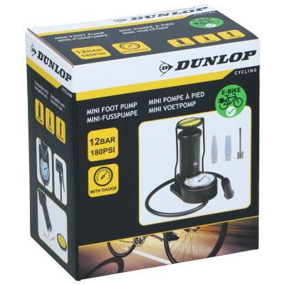 5. DUNLOP FOOT BICYCLE PUMP WITH PRESSURE GAUGE