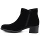 8. Women's leather ankle boots with a block heel, black Sergio Leone BT-52-S