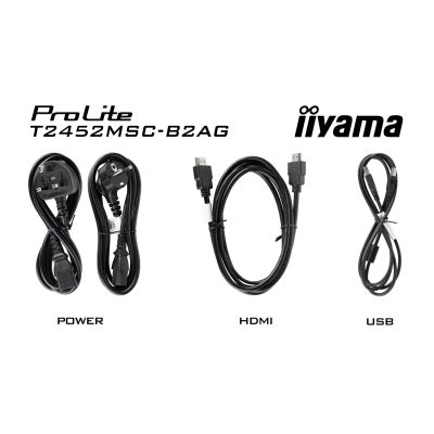 18. iiyama ProLite T2452MSC-B2AG computer monitor 61 cm (24") 1920 x 1080 px Full HD LED Touchscreen Black