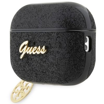 3. Guess GUAP2GLGSHK AirPods Pro 2 cover black/black Glitter Flake 4G Charm