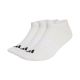 adidas Thin&Light Essentials Low Cut Socks, 3-Pack, White JZ0533