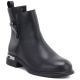 5. Women's black leather ankle boots D&A S.Barski MK62-7025