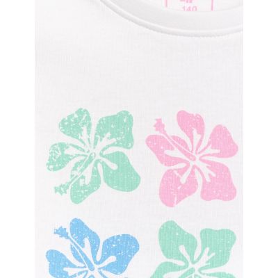6. Girls' cotton T-shirt 4F 4FJRSS26TTSHF3982-11S