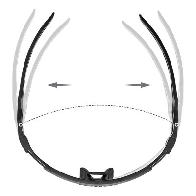 4. Rockbros Photochromic Cycling Glasses with UV Protection and Corrective Insert - Black