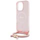 5. Guess Crossbody Cord Script MagSafe Case for iPhone 16 Pro Max - Pink