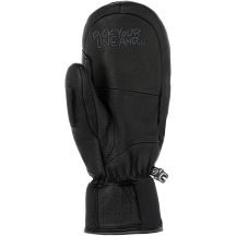 VIKING Send It Adult Leather Freeride Gloves Black and White 7