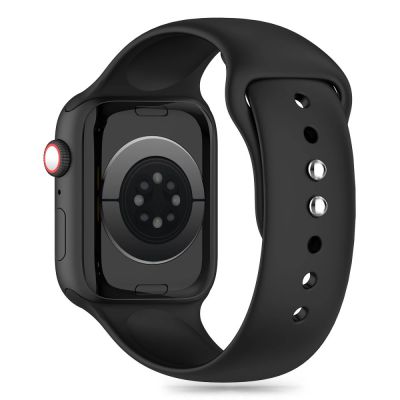 3. Tech-Protect Silicone Strap for Apple Watch 4 / 5 / 6 / 7 / 8 / 9 / SE (38 / 40 / 41 mm) - Black