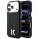 Karl Lagerfeld Grained Embossed Ring & Kameo Logo MagSafe Case for iPhone 18 Pro / 17 Pro - Black