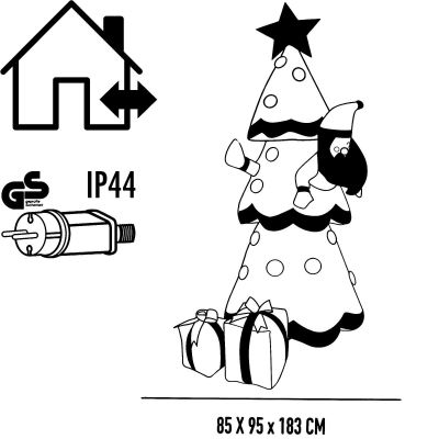 4. SELF-INFLATABLE INFLATABLE CHRISTMAS TREE OUTDOOR 183CM LED