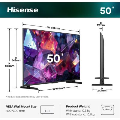 2. Hisense 50E7S PRO 50" TV
