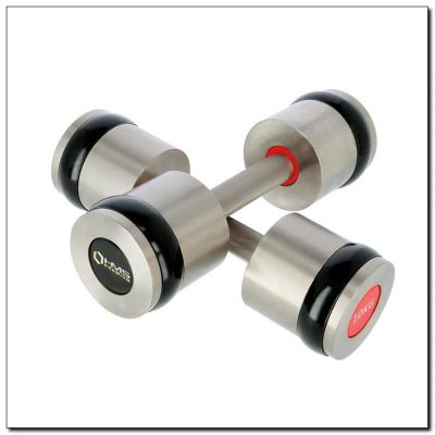 Chrome dumbbells 2x10kg silicone elements HMS HH10