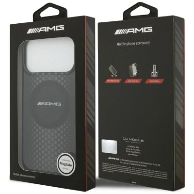 8. AMG Double Layer Transparent Graphics MagSafe Case for iPhone 17 Pro Max - Black