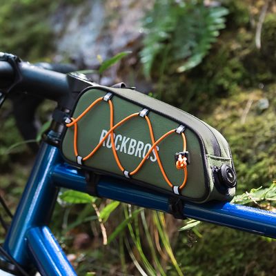 10. Rockbros TL004 ROAD TO SKY 0.7 l waterproof frame bag - green