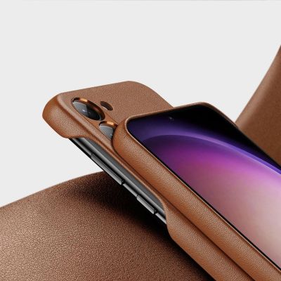 8. Dux Ducis Grit case for Samsung Galaxy S23+ elegant case made of artificial leather brown