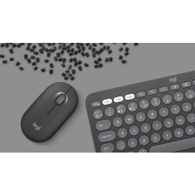 24. Logitech 920-012203 Keyboard Mouse Included Universal RF Wireless + Bluetooth QWERTZ German Graphite