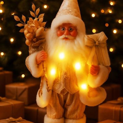 6. DECORATIVE SANTA CLAUS 30 CM GOLD