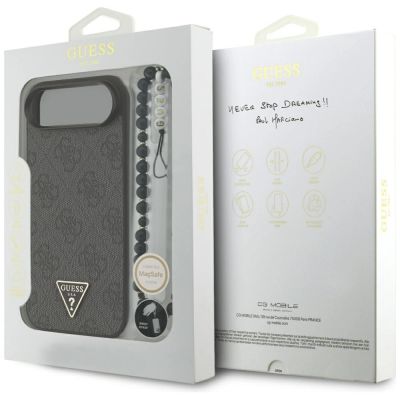 8. Guess 4G Strap Triangle Logo MagSafe Case for iPhone 17 Air - Black