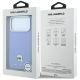 8. Karl Lagerfeld Grained Karl Head Metal MagSafe Case for iPhone 18 Pro / 17 Pro - Light Blue