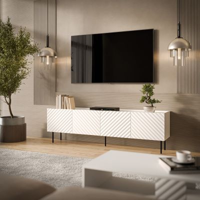 3. 4D TV cabinet LUCCA 200x40x59 white