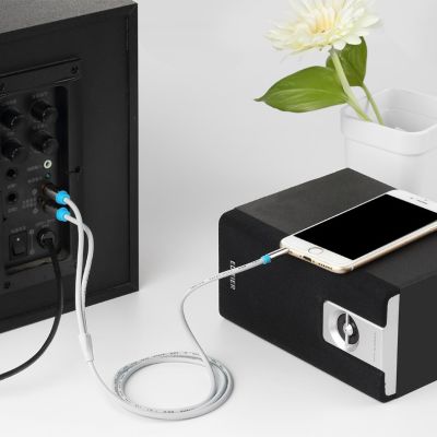 4. 3.5mm Male to 2RCA Male Audio Cable 1m Black