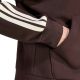 4. Women's adidas Essentials 3-Stripes Full-Zip Fleece Hoodie Brown KX0784
