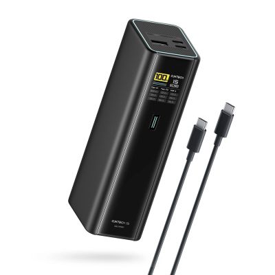 Cuktech PB200U Powerbank 210W 20000mAh 2x USB-C + USB-A with TFT display and 240W USB-C cable - black