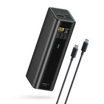 Cuktech PB200U Powerbank 210W 20000mAh 2x USB-C + USB-A with TFT display and 240W USB-C cable - black