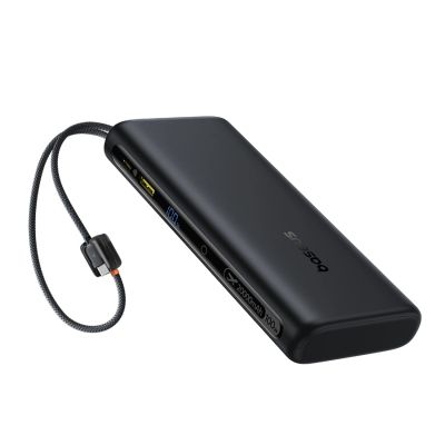 2. Baseus EnerFill FC41 20000mAh 100W Power Bank with Digital Display and Built-in Dual USB-C Cable - Black