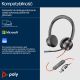 7. POLY Blackwire 8225 Stereo USB-C Headset + USB-C/A Adapter