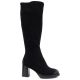 2. Women’s black faux suede heeled boots Potocki SZ12849
