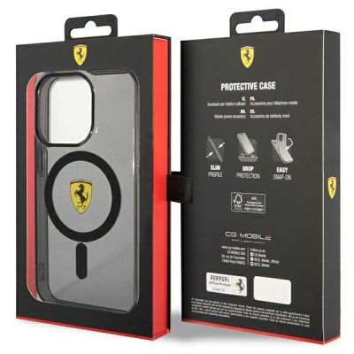 8. Ferrari FEHMP14XURKK iPhone 14 Pro Max 6.7" black/black hardcase Translucent Magsafe