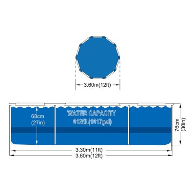 9. AVENLI frame pool round 366x76 set
