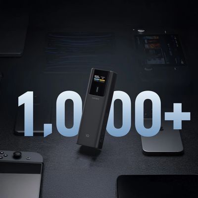 8. Powerbank Cuktech CKPB100PGLBL 150W 10000mAh USB-C USB-A - black