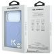 8. Karl Lagerfeld Grained Embossed Ring & Kameo Logo MagSafe Case for iPhone 18 Pro / 17 Pro - Light Blue
