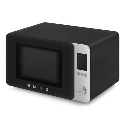 3. Smeg MOC02BLMEU Microwave Oven Black Combination Microwave Oven Countertop 27 L 900 W