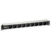 Equip 333292 PDU 9-way power outlet 1U Black, Silver
