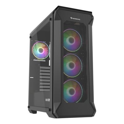10. NATEC Genesis Irid 505 ARGB NPC-1518 Case (ATX, Micro ATX, Mini ITX; Black)