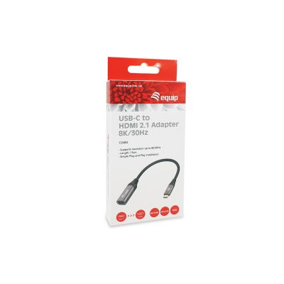 5. Equip 133492 Cable Adapter 0.15m USB Type-C HDMI Black, Gray