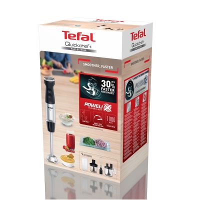 8. Tefal Quickchef+ HB67G830 blender 0.8 l Immersion blender 1000 W Black, Stainless steel