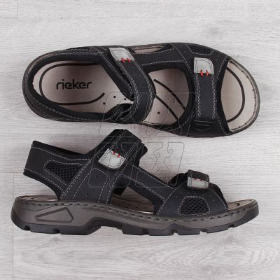 3. Rieker M R447 black comfortable velcro sandals