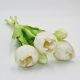 10. BOUQUET OF 5 WHITE PEONY TULIPS 39 CM LIFE-LIKE SPRING DECORATION