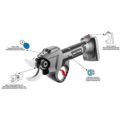 2. Graphite Energy+ 18V Li-Ion brushless cordless pruner without battery