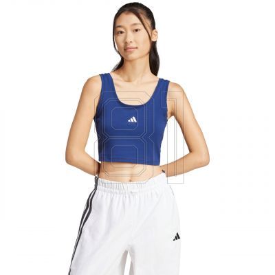2. adidas Essentials Small Logo Cotton Lifestyle Tank W JC5939
