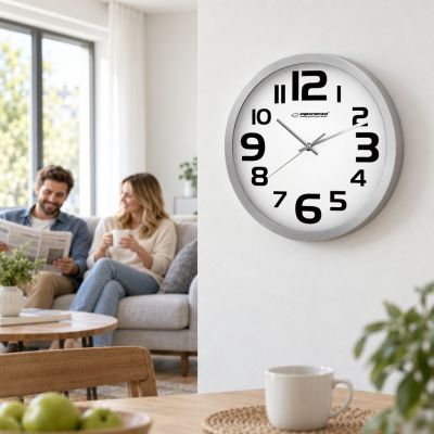 7. ESPERANZA WALL CLOCK ZURICH WHITE EHC013W
